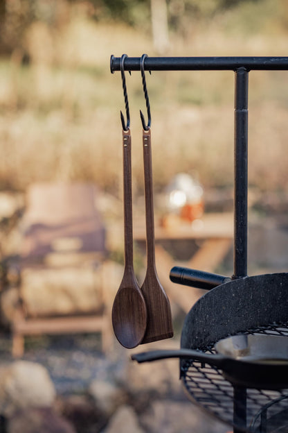 Barebones Wooden Spoon - Large Wooden Spoon Crafted with Durable Black Walnut - Wooden Cooking Utensils and Home Essentials