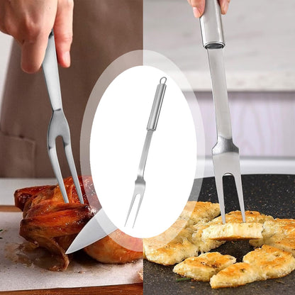 FJYXCHENXM 2 PCS Meat Forks Professional Meat Cooking Fork Grilling Fork Stainless Steel Meat Fork BBQ Fork,Two Pronged Forks for Kitchen(13 Inch)