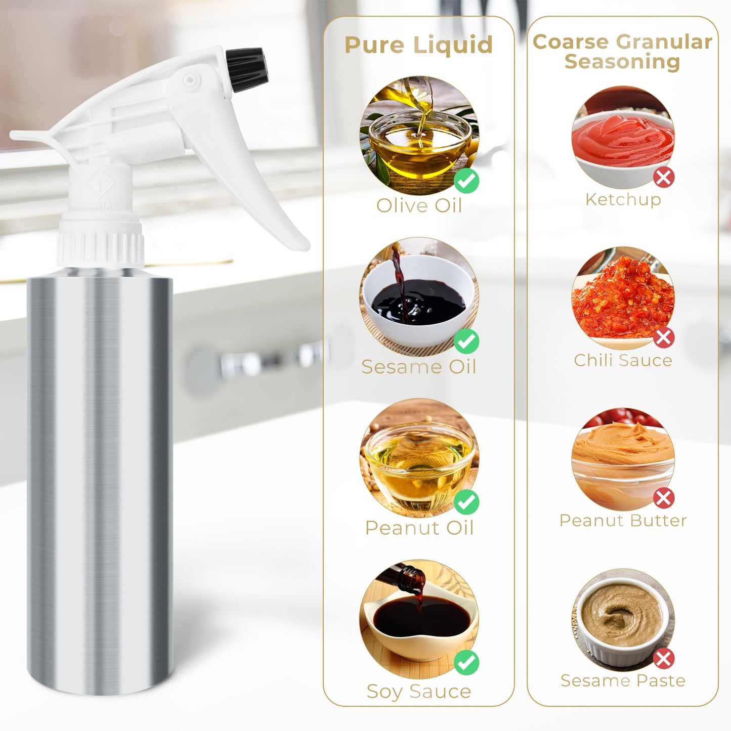 2 in 1 Spray Bottle and Marinade Injector, Anglecai Spray Bottle with Injector Gun/Hose/2 Marinade Needles, Dual Functionality Smoker Spray Bottle and Marinade Injector for BBQ Camping