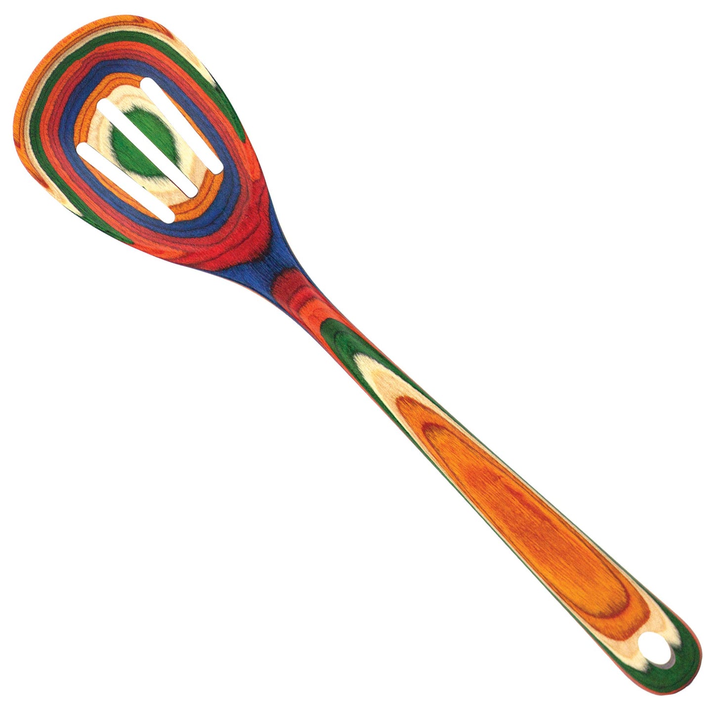 Totally Bamboo Baltique Marrakesh Collection 12-1/2" Wooden Slotted Cooking Spoon, Safe for Nonstick