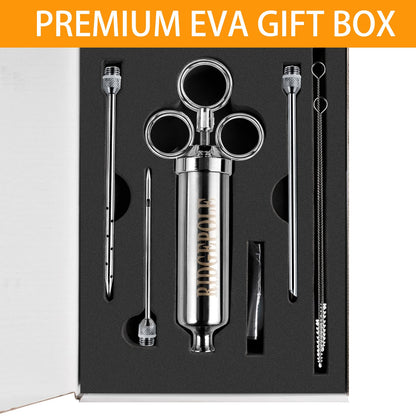 RIDGEPOLE Meat Injector, Marinade Injector with 3 Marinade Needles,Seasoning Injector, Turkey Injector Syringe，2-OZ Large Capacity, All Stainless Steel 2024 UPDATE