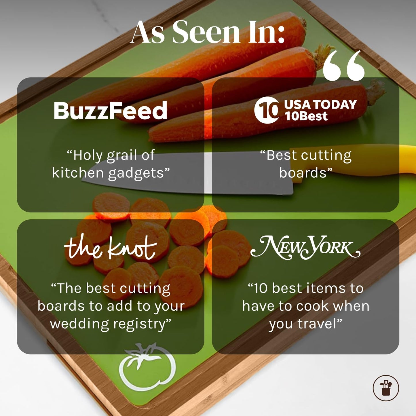 Bamboo Wood Cutting Board Set, Bamboo with 6 Color Coded Flexible Plastic Chopping Mats with Food Icons, Wooden Cutting Boards For Kitchen, Wooden Chopping Board Set Non Toxic Dishwasher Safe