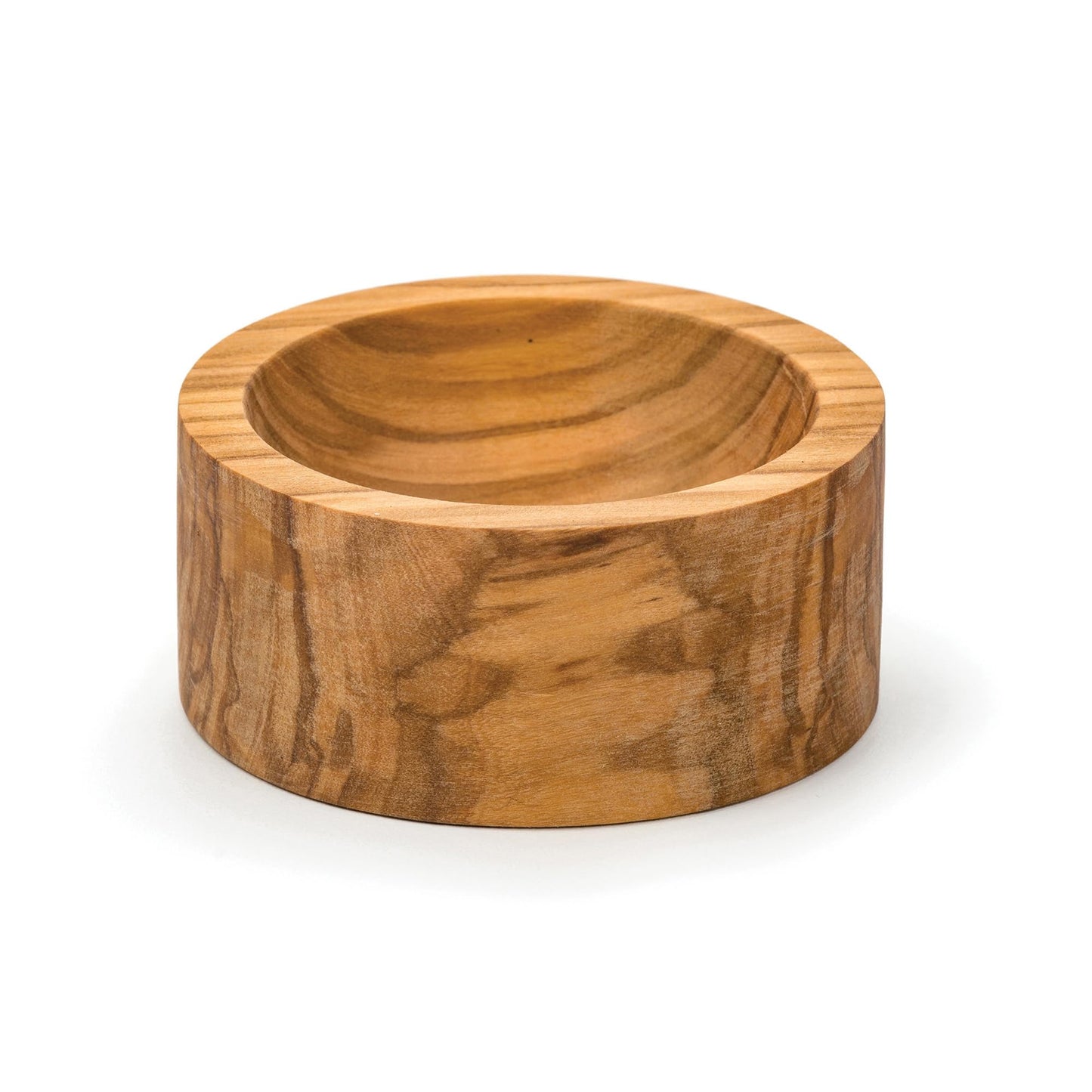 RSVP International Olive Wood Condiment Pinch Bowl, 3" | Rustic, Natural Authentic Italian Olive Wood | Classic Style for Kitchens, Tables, & More | Functional for Salts, Peppers, & Herbs