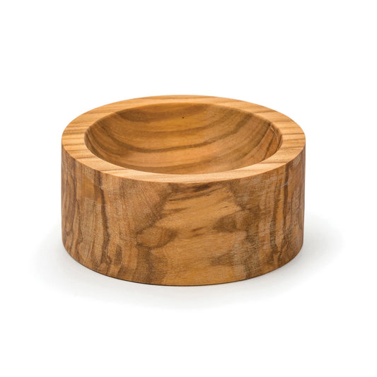 RSVP International Olive Wood Condiment Pinch Bowl, 3" | Rustic, Natural Authentic Italian Olive Wood | Classic Style for Kitchens, Tables, & More | Functional for Salts, Peppers, & Herbs