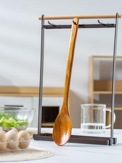 Wooden Mixing Spoon, 16.5 Inch Long Handled Wooden Spoons for Cooking And Stirring