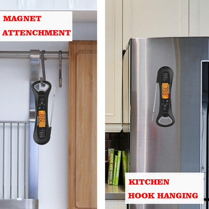 Thermomelove Digital Meat Thermometer with LCD Display,Waterproof,2-3s Response Time,for Cooking,Candy,Deep Fry,BBQ,Grill,Oil,Smoker and Roast,Camping & Kitchen Essentials(D1-Blcak)