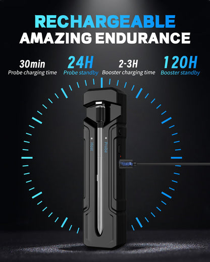 Beofinest Wireless Meat Thermometer, 500ft Range, Bluetooth, Digital, Smart App Control for Grilling, Smoking, BBQ, Oven, Grill, Smoker, Rotisserie