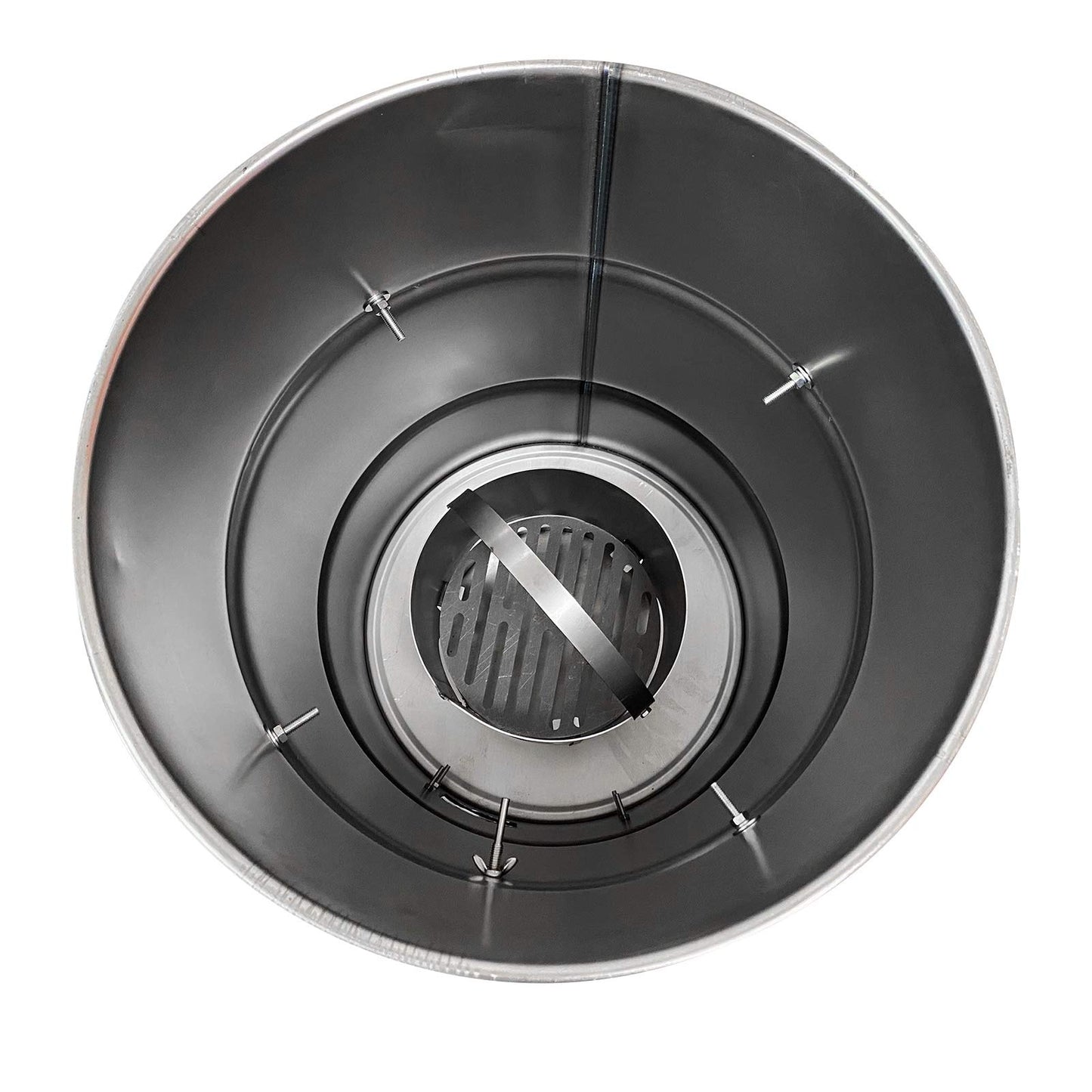 LavaLock DIY 30 Gallon Premium UDS Smoker Kit COMPLETE with DRUM, Charcoal Basket, Cooking Grate, Intake, Smoke Stack, Thermometer, Lid Handle UDS KIT