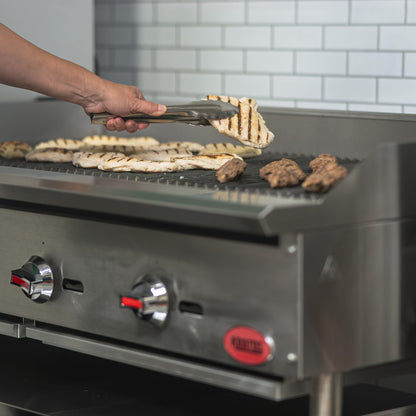 Kratos 24" Commercial Gas Charbroiler - Countertop 2-Burner Stainless Steel Grill, 70,000 BTU Output (29Y-001)