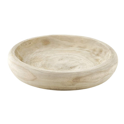 Santa Barbara Design Studio Wood Serving Bowl, Hand Carved Paulownia Wood Fruit Bowl / Wood Decor, 11.5" Large, Natural