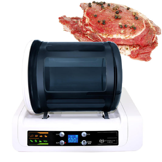 Automatic Vacuum Tumbler Marinating Machine, 5L Capacity, Meat and Vegetable Tenderizer, 15-Minute Quick Marinade, LED Display, for Kitchen and Commercial Food Processing,110V