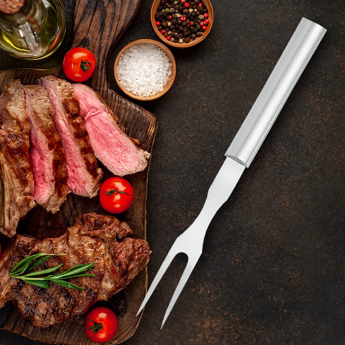 Rada Cutlery Carving Fork, Made in USA, Silver Handle
