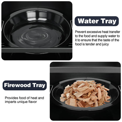 Propane Smoker, Vertical Smoker with Three Removable Shelves,Outdoor Grills & Smokers with Thermometer for BBQ, Backyard,Black…