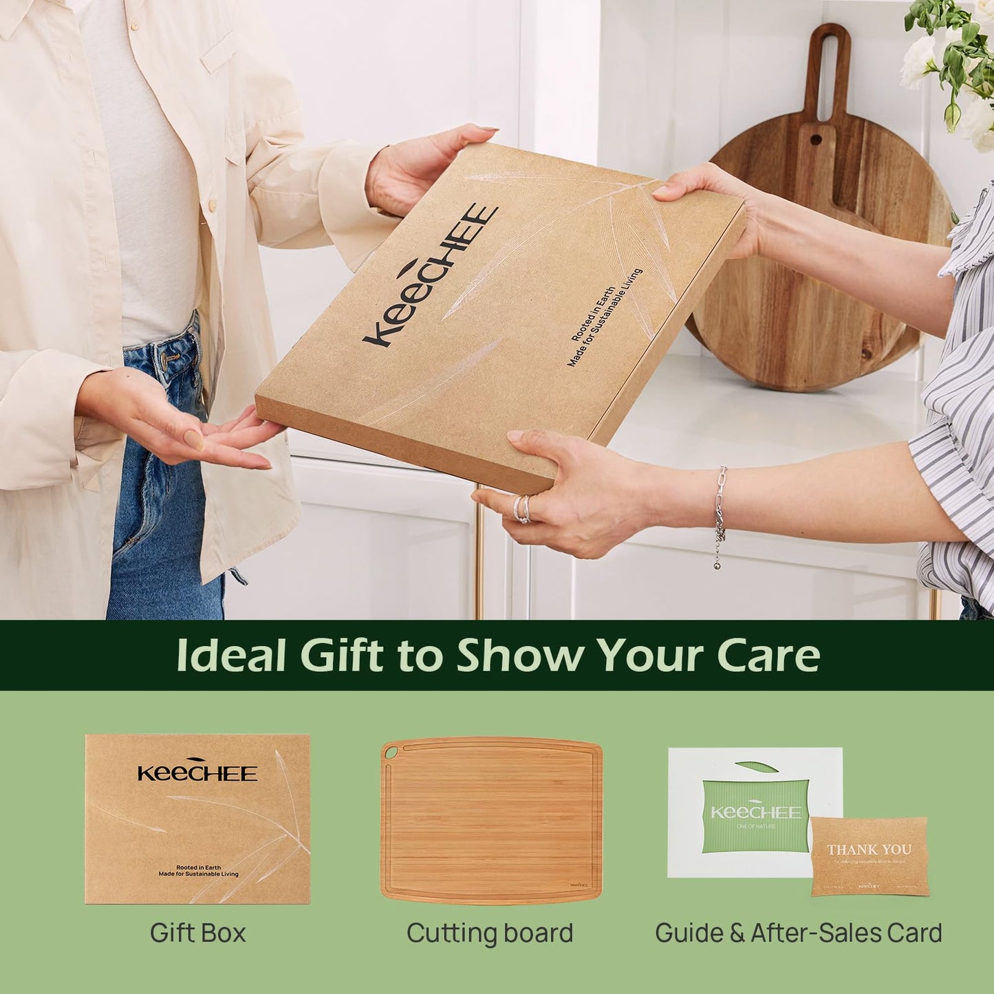 Dishwasher Safe Bamboo Cutting Boards Durable Lightweight Wood Cutting Board for Busy Kitchen, Easy Storage & Clean Wooden Chopping Boards Reversible with Juice Groove, Kitchen Gift for Home Cooks