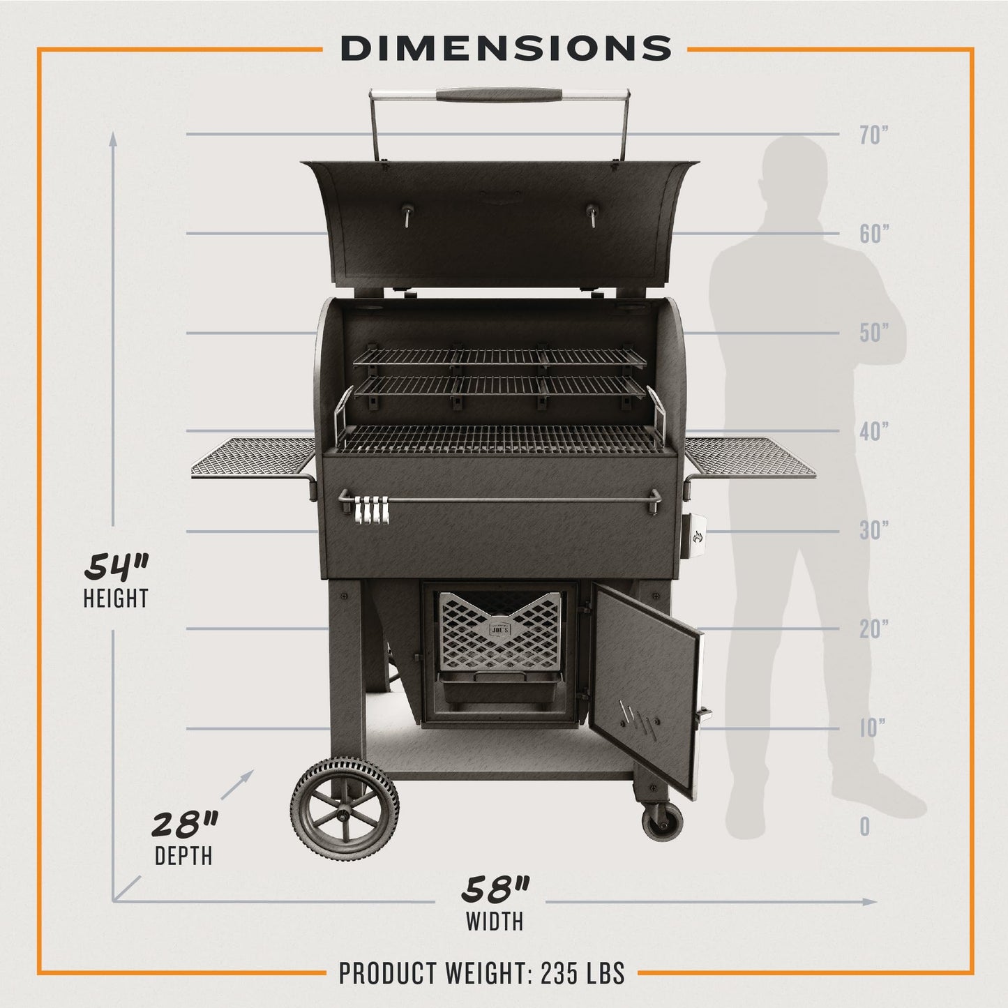 Oklahoma Joe's® Marshal Centerbox™ Smoker, Black Steel - 23202164
