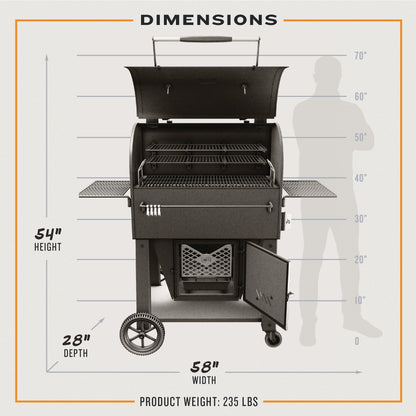Oklahoma Joe's® Marshal Centerbox™ Smoker, Black Steel - 23202164