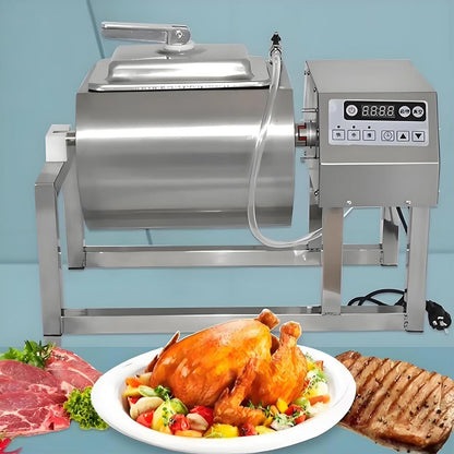 Commercial Meat Tumbler Marinator,18L/39LBVacuum Tumbler Marinating Machine with Bidirectional Rotation,Stainless Steel Vacuum Curing Machine,for Chicken Beef Pork Mutton Steak House