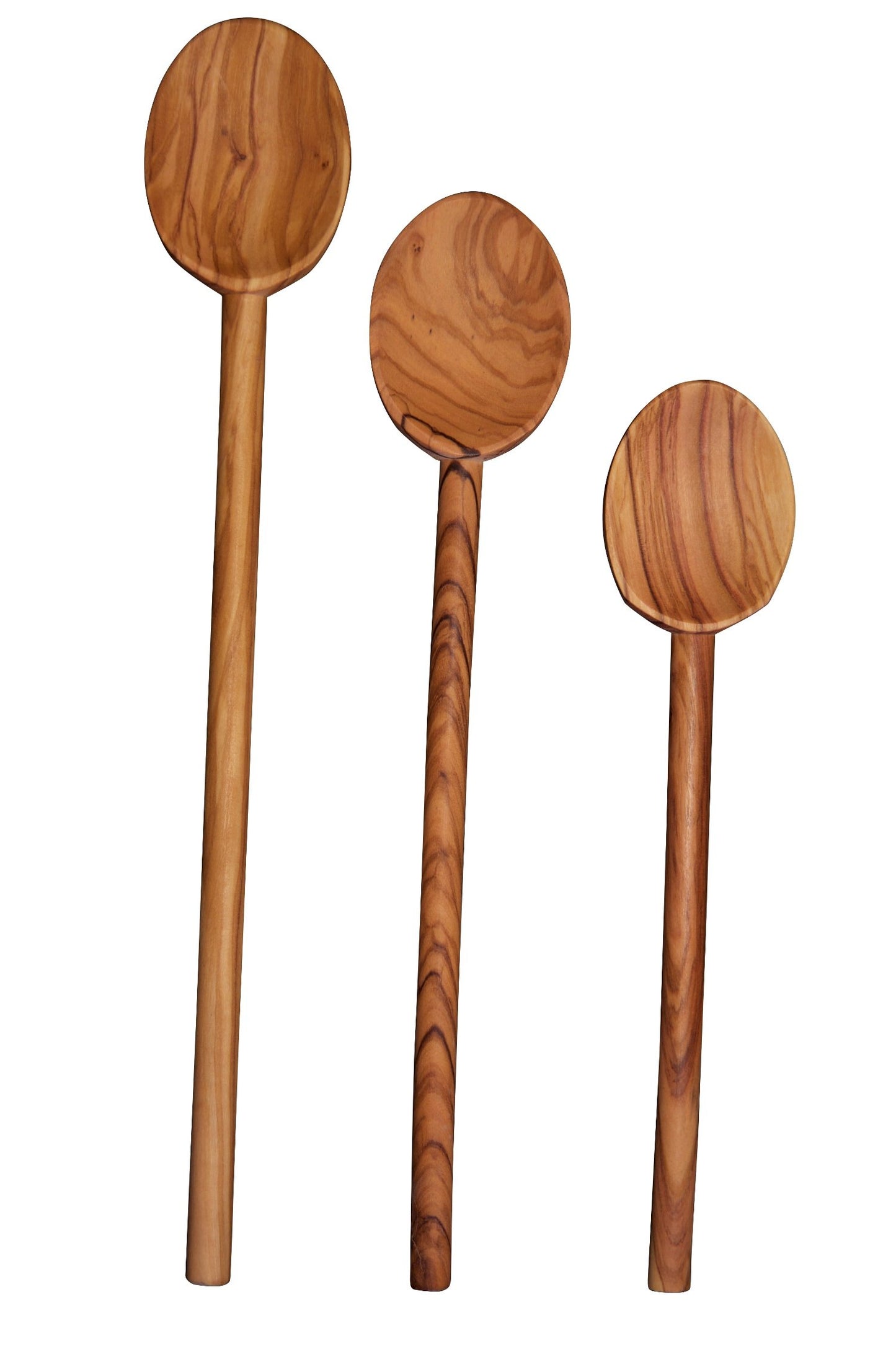 Scanwood Olive Wood Cooking Spoon Set 10" 12" 14"