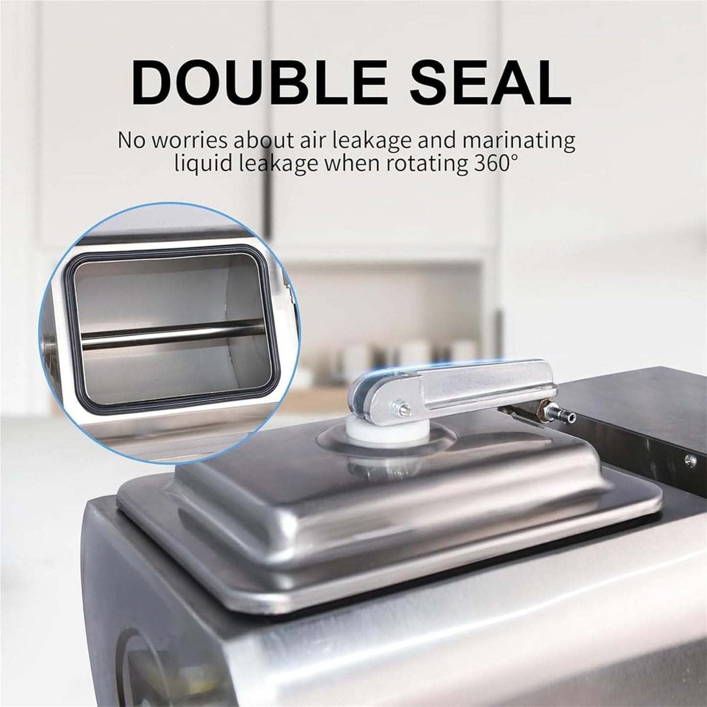 Commercial Meat Tumbler Marinator,18L/39LBVacuum Tumbler Marinating Machine with Bidirectional Rotation,Stainless Steel Vacuum Curing Machine,for Chicken Beef Pork Mutton Steak House