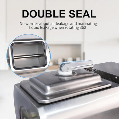 Commercial Meat Tumbler Marinator,18L/39LBVacuum Tumbler Marinating Machine with Bidirectional Rotation,Stainless Steel Vacuum Curing Machine,for Chicken Beef Pork Mutton Steak House