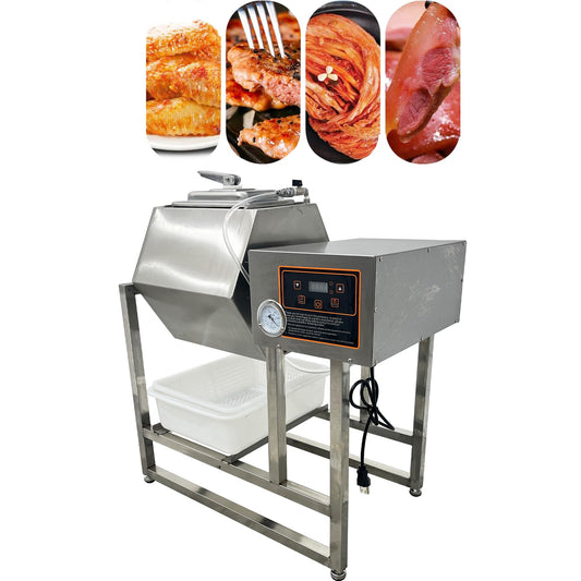 TECHTONGDA Meat Tumbler Marinator 42L Vegetable Tumbler Marinating Machine, Food Vacuum Curing Machine with Timing Controlled, Bidirectional Rotation, Fast Marination for Professional Kitchens
