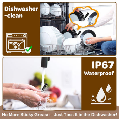 Real-Time Alerts Wireless Meat Thermometer - Smart Bluetooth Probe for BBQ, Grill, Oven, Smoker - Long Range Bluetooth, Accuracy Temp, Dishwasher Clean, Waterproof - Perfect for BBQ Lovers & Chefs