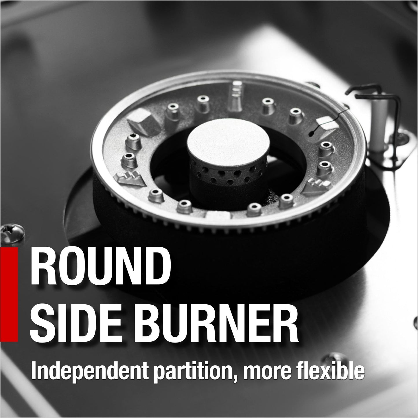 104in Oversized Modular Outdoor Kitchen Bar, 4 Burner 72000 BTU Deluxe Stainless Steel Gas Barbecue Island Kitchen for Backyard w BBQ Grill, Refrigerator, Rotisserie Kit, Countertops, Cabinets, Sink