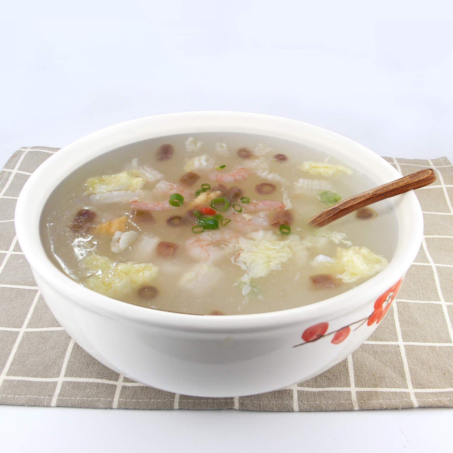 Soup Spoons,AOOSY Wooden Soup Spoons, 6 Pieces 7.84 inches Japanese Ramen Spoon Round Nanmu Wood Long Handle Rice Dessert Cooking Tasting Dinner Table Spoon for Kitchen Restaurant