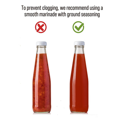 Marinade Injector Syringe Meat Needles, Seasoning Injector,Meat Injector Kit with Case,Injection Brine Marinades for Meat, Turkey, Chicken,Beef,Fish -15ml Barrel Chamber - 4 x 4.4 Inch S/S Needles