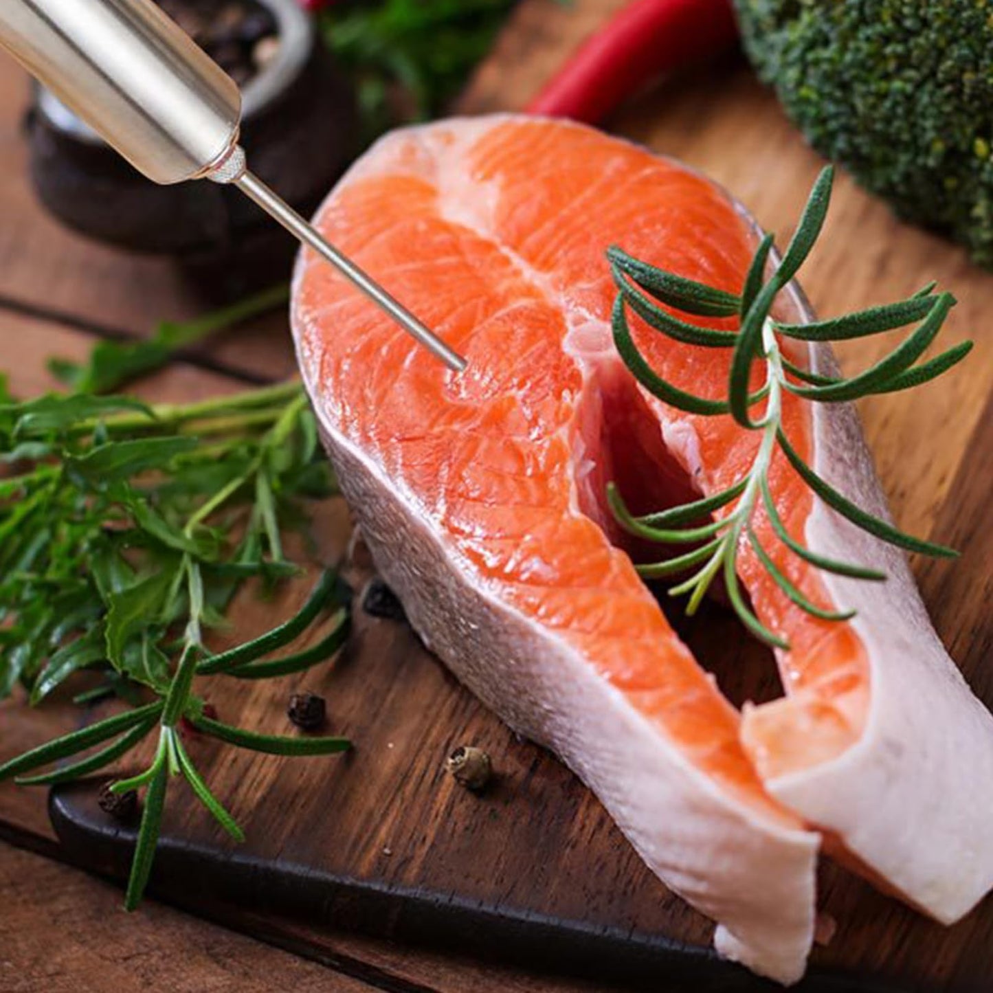 Marinade-Syringe-Stainless Meat Injector Syringe Set - Marinade Injector Syringe with 3 Professional Meat Injector Needles for BBQ Grill, Turkey Injector Syringe, Tender Meat for Smoker & Brisket