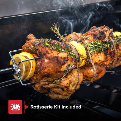 Nexgrill Deluxe 6-Burner Propane Gas Grill with Ceramic Searing Side Burner, Rotisserie Kit, 60,000 BTUs Output, and Stainless Steel Control Panel, BBQ Grill Perfect for Outdoor Gatherings - 720-0896B