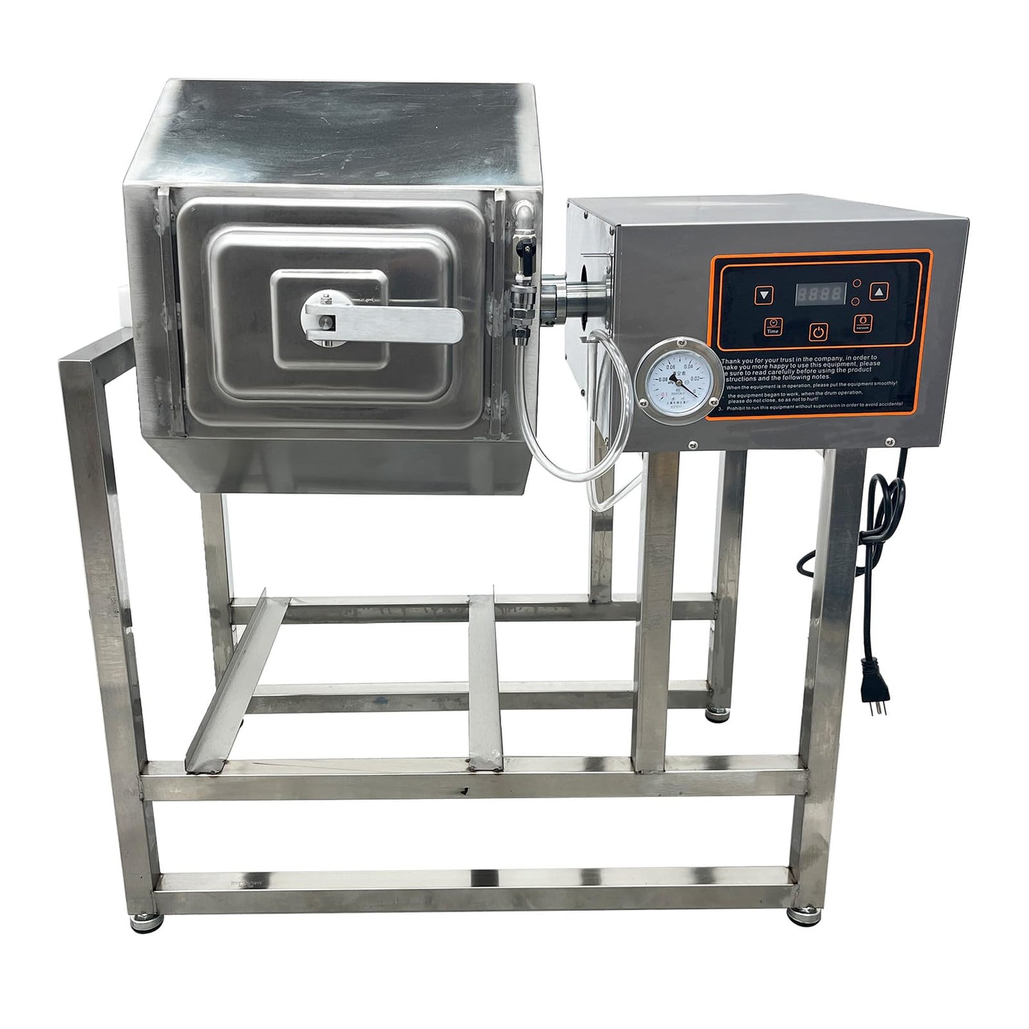 TECHTONGDA Meat Tumbler Marinator 42L Vegetable Tumbler Marinating Machine, Food Vacuum Curing Machine with Timing Controlled, Bidirectional Rotation, Fast Marination for Professional Kitchens