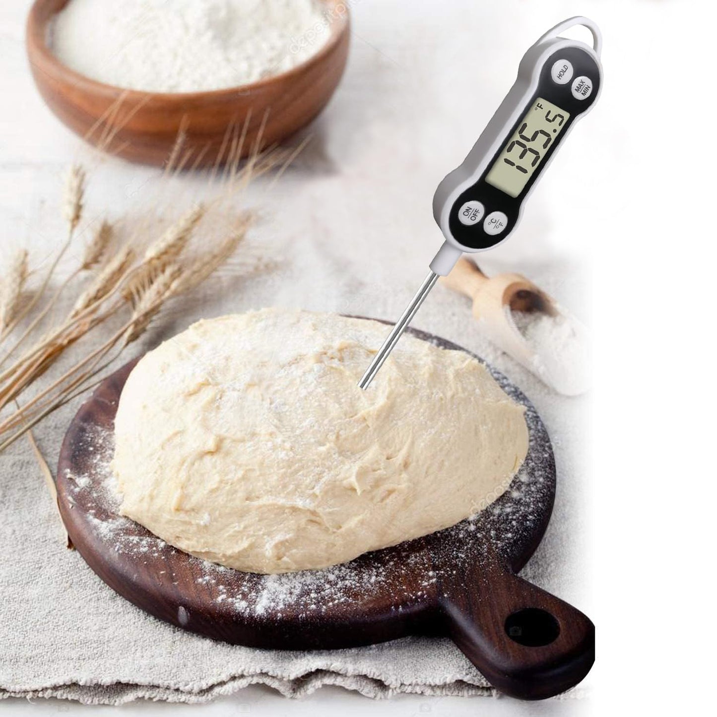 Digital Meat Food Thermometer for Cooking Kitchen BBQ Grill, Probe Instant Read Thermometer for Candy Candle Milk Deep Fry Baking Temperature