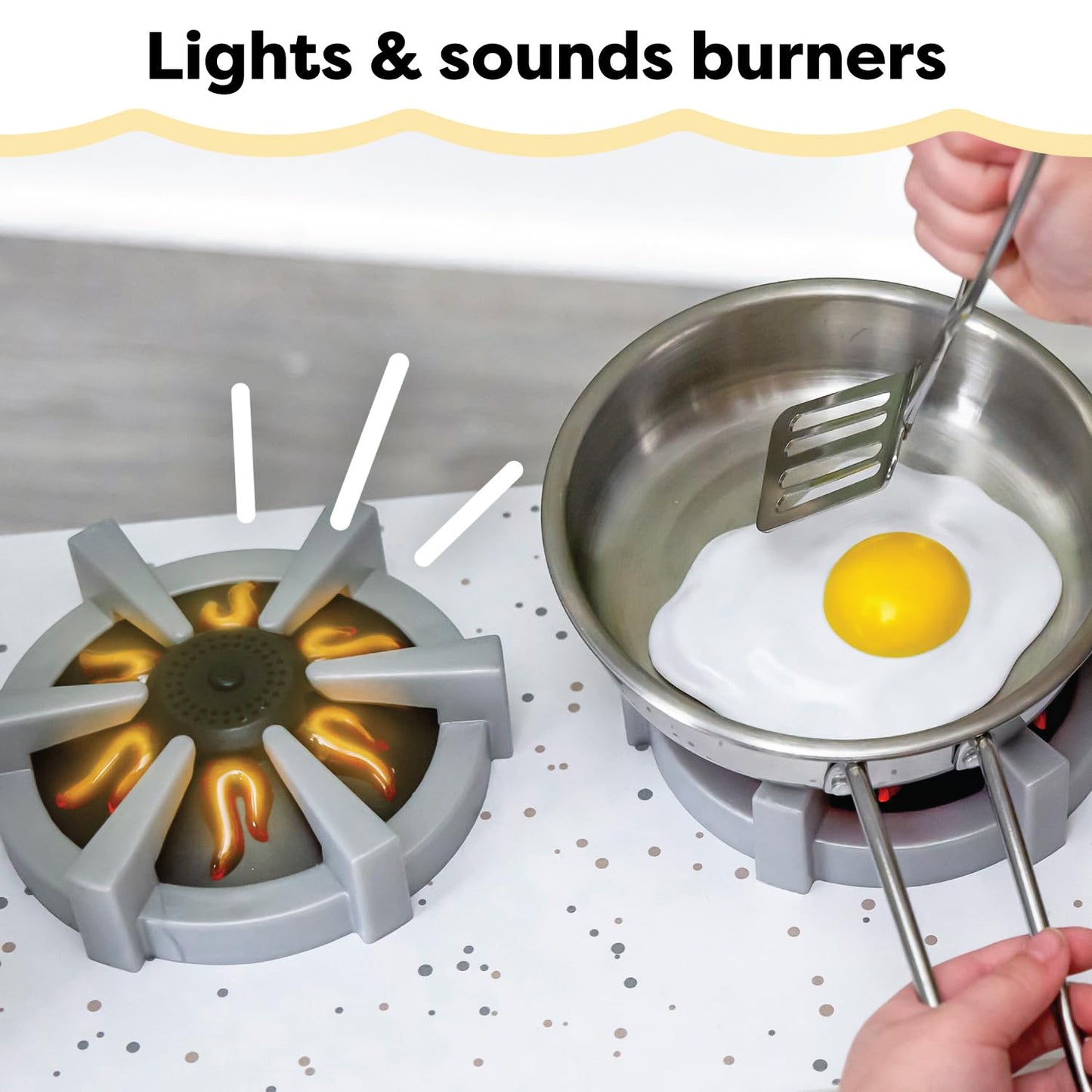 KidKraft Ultimate Corner Wooden Play Kitchen with Lights & Sounds, Play Phone and Curtains, White