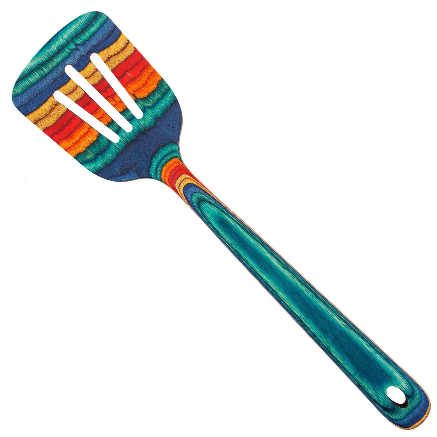 Totally Bamboo Baltique Montego Bay Collection 12-1/2" Wooden Slotted Spatula, Safe for Nonstick