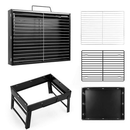 Uten Charcoal Grill, BBQ Grill Folding Portable Lightweight smoker Grill (Medium)
