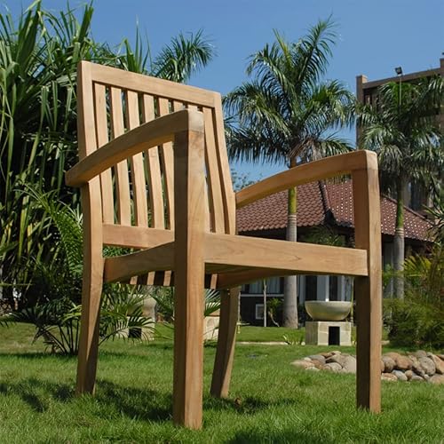Bayview Patio: Indonesian Grade A Teak Outdoor Patio Dining Set with Table and Chairs (Hawken Oval Table - 118", 11-Piece)