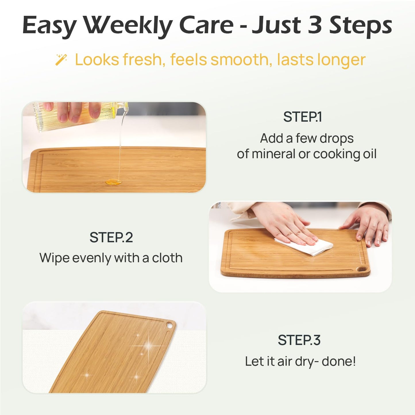 Dishwasher Safe Bamboo Cutting Boards Durable Lightweight Wood Cutting Board for Busy Kitchen, Easy Storage & Clean Wooden Chopping Boards Reversible with Juice Groove, Kitchen Gift for Home Cooks