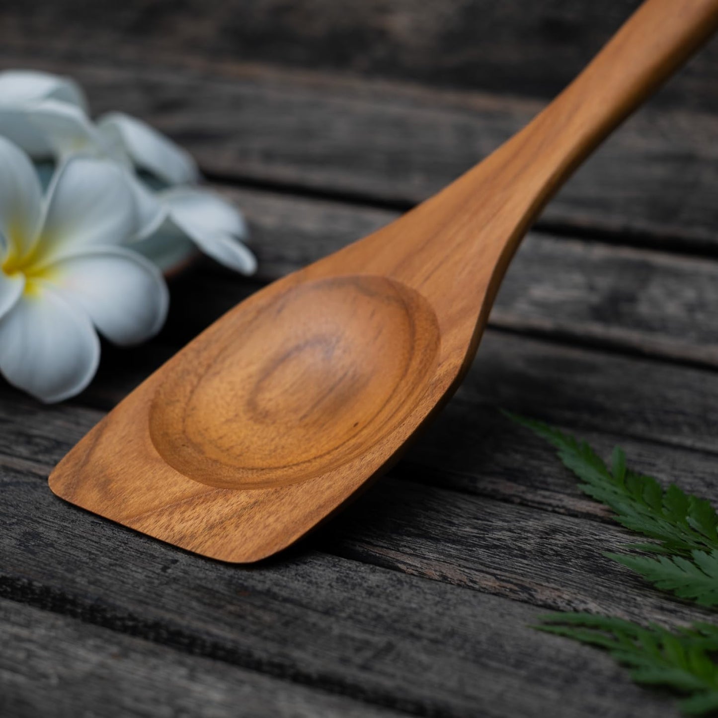 FAAY Right Hand Chopper, Wooden Spoon - Spatula, Break Up Ground Beef Utensils Made from High Moist Resistance Teak Wood for Non Stick Cookware. (Right Hand Chopper)