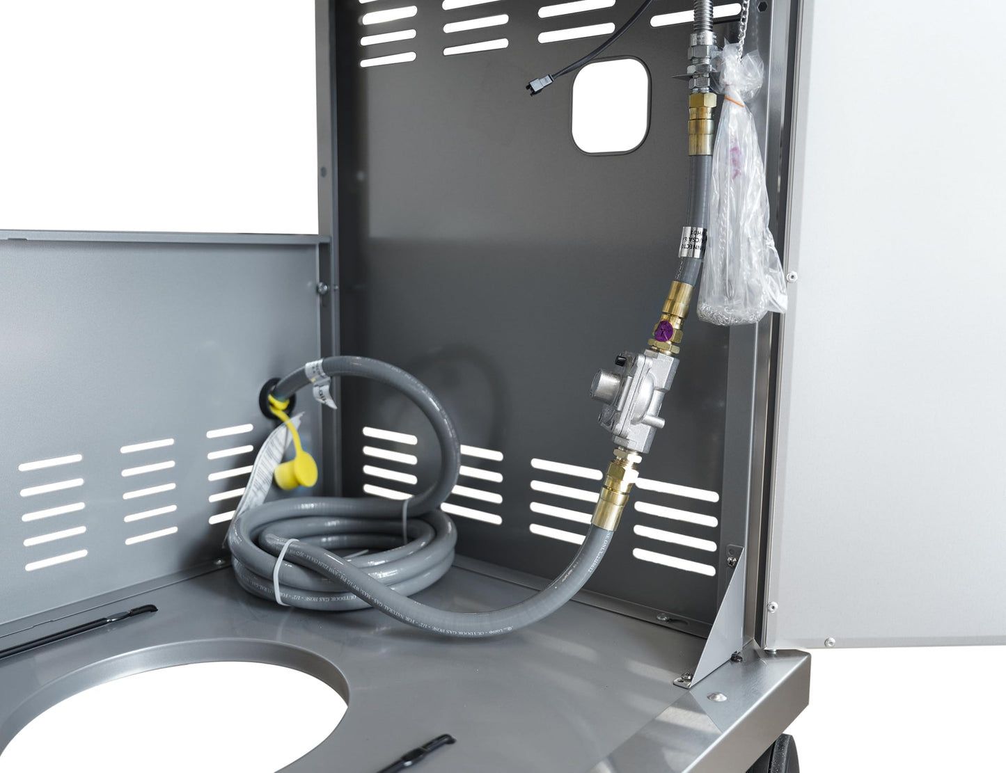 Monument Grills 6-Burner Convertible Natural Gas Smart bbq Grill Stainless Steel Denali 605 with Conversion Kit