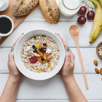 Gjinxi 2Pcs Natural Wood Long Handle Spoons, Wooden Tasting Spoon, Birch Handcraft from Teak, Mixing Honey Spoon for Coffee, Tea, Milkshake Kitchen Stirring