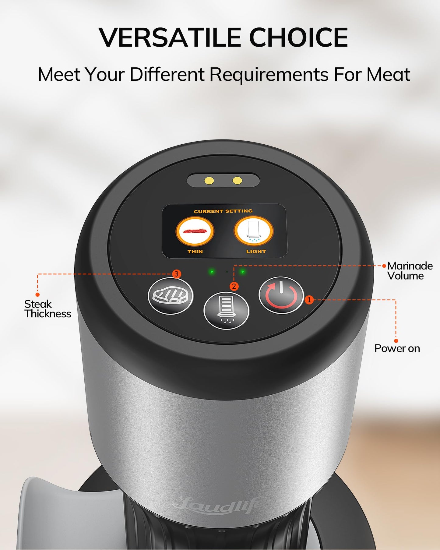 Smart Marinade Injector, 2-in-1 Meat Tenderizer With Flavor Syringe, 20 Stainless steel Blades For BBQ Steak Beef Turkey Brisket Pork Kitchen Cooking