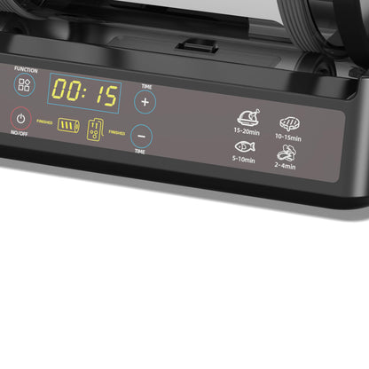 15 Minute Vacuum Tumbler Marinator for Meat Vegetable with Leak Proof Clip and Free Meat Tenderizer