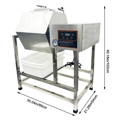 Yokoma Meat Vegetable Tumbler Marinator, 90L Capacity Marinate 47.5kg Commercial Electric Vacuum Pump Vegetable Marinating Machine Stainless Steel Meat Curing Marinator for for Jerky, Sausage, Bacon