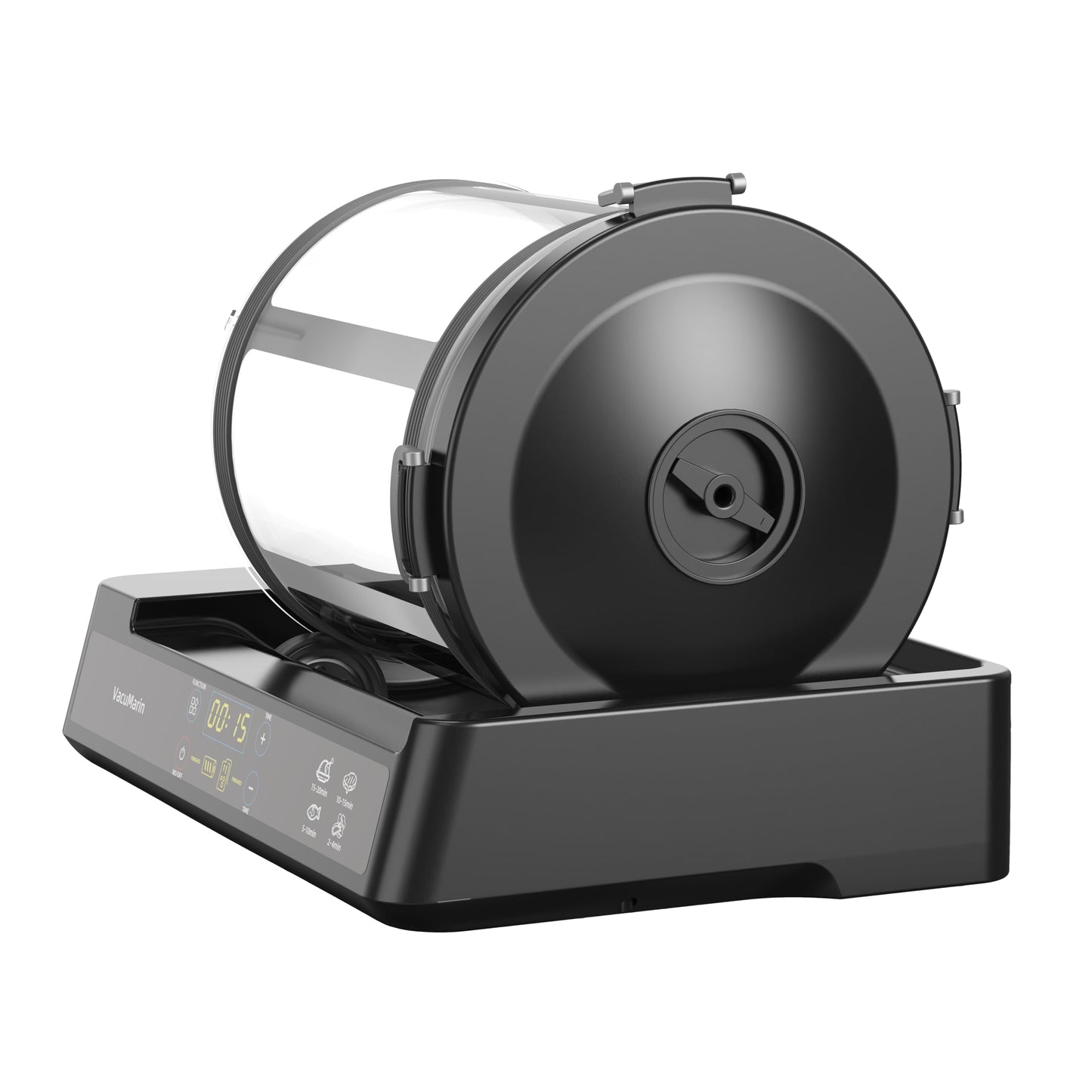 15 Minute Vacuum Tumbler Marinator for Meat Vegetable with Leak Proof Clip and Free Meat Tenderizer