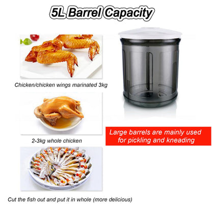 TREEYX Automatic Vacuum Tumbler Marinating Machine, Electric Vacuum Food Tumbling Machine Multi-Marinator, Commercial Vacuum Tumbler Marinating Machine for Meat & Vegetable