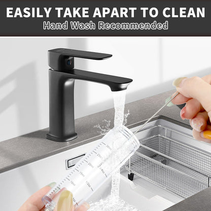 Turkey Meat Injector Syringe Kit with 3 Marinade Needles for BBQ Grill Smoker, 1 Cleaning Brush, 1 Oz/30 ml Large Capacity Injector Marinades for Meats Black