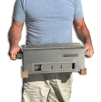 The Bincho Grill MG-168 Mini Yakitori Grill – Japanese Style Tabletop Charcoal Hibachi BBQ – Small Binchotan Grill for Authentic Japanese Grilling – Portable and Durable
