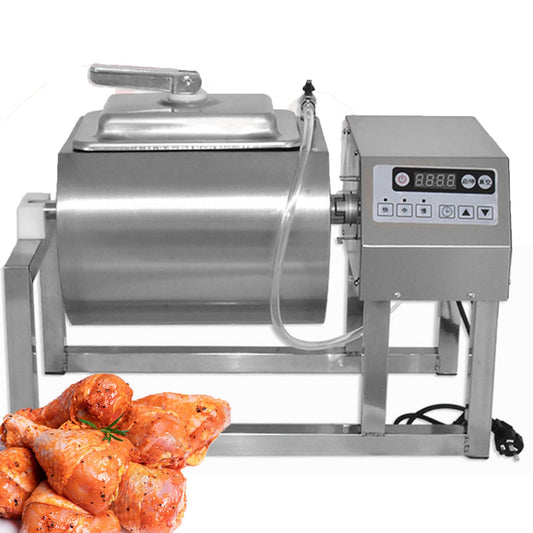 Vacuum Tumbler 18 Liter Capacity, Meat Tumbler Marinator Machine, 30w Bidirectional Rotation, 3 Speeds, Fast Marinating For Gently Mixing, Marinating, Salting, And Pounding Meat Under Vacuum