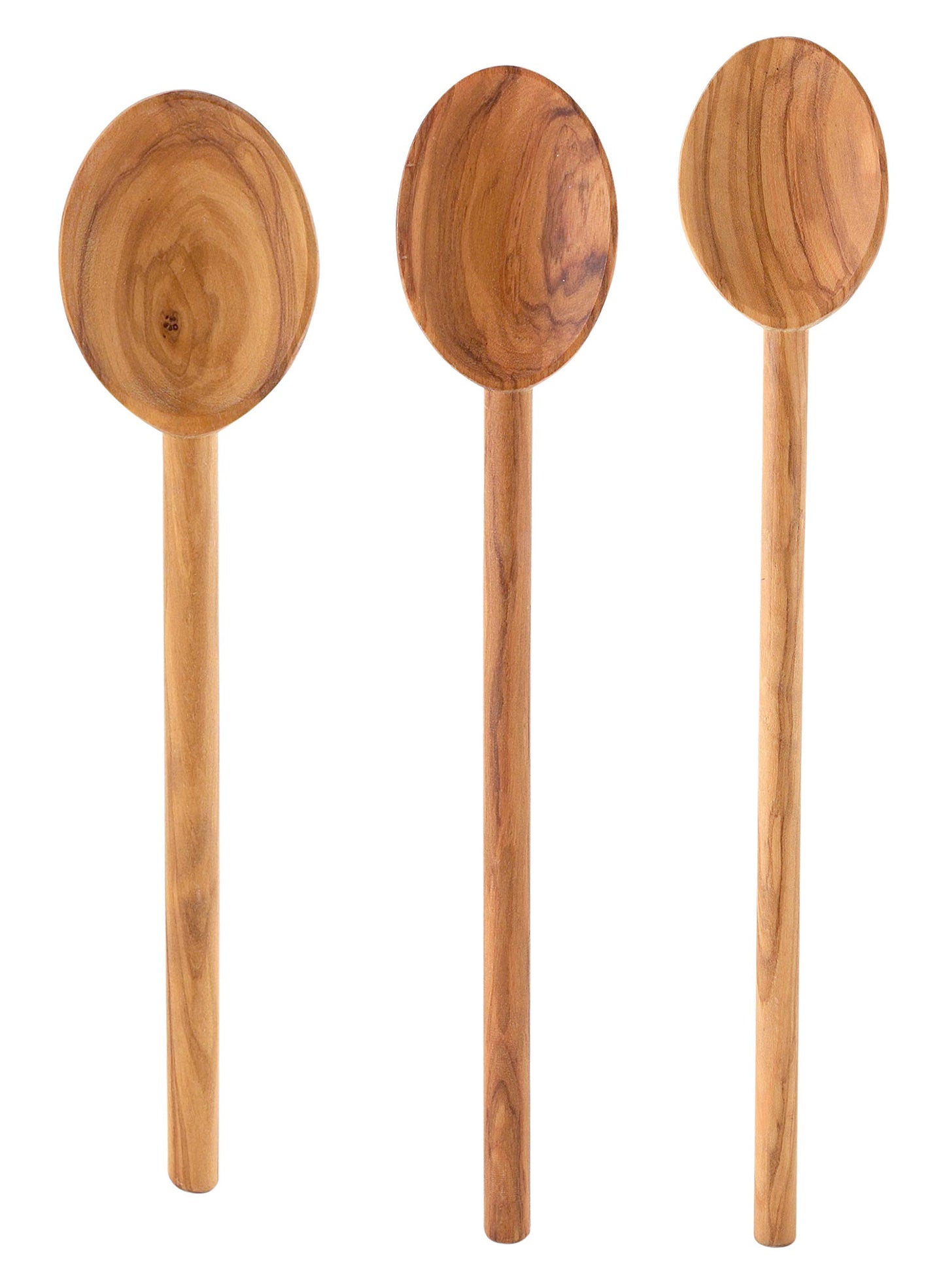 Eddington’s Italian Olive Wood Cooking Spoon Set, Handcrafted in Europe, Set of 3